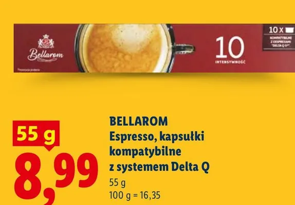 Kawa w kapsułkach Bellarom Espresso promocja w Lidl