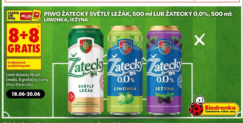 Piwo bezalkoholowe Žatecký Jeżyna promocja w Biedronka