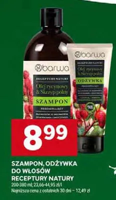 Szampon i odżywka do włosów Receptury Natury promocja w Stokrotka