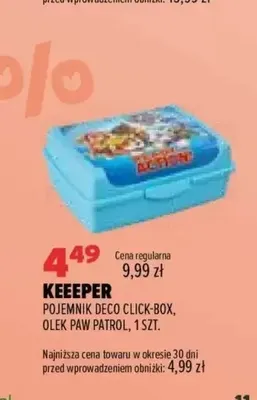 Pojemnik Deco Click-Box Olek Paw Patrol Keeper promocja w Drogerie Natura