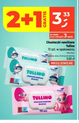 Chusteczki nawilżane Tullino promocja w Dealz