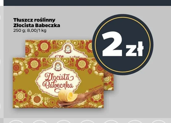 Tłuszcz roślinny Złocista Babeczka promocja w Netto