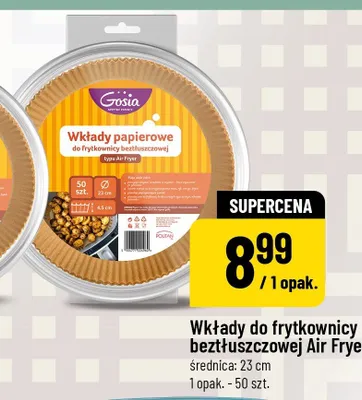 Wkłady do frytkownicy beztłuszczowej Air Fryer Gosia średnica: 23cm promocja w POLOmarket