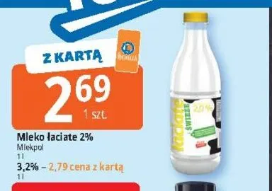 Mleko Łaciate 2% promocja w Leclerc