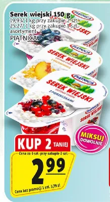 Serek wiejski Piątnica z brzoskwinią promocja w Prim Market