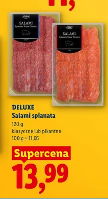 Salami spianata pikantne Deluxe promocja w Lidl