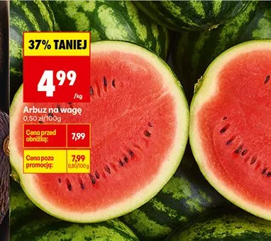 Arbuz na wagę promocja w Biedronka