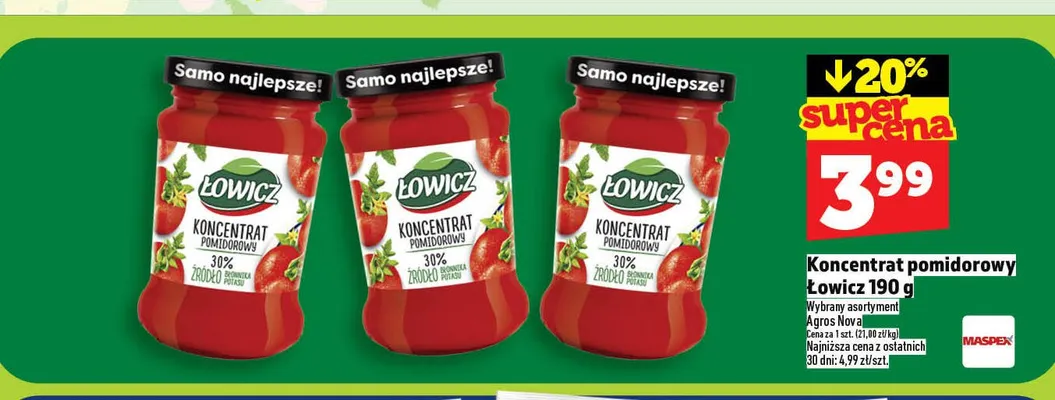Koncentrat pomidorowy Łowicz promocja w TOPAZ