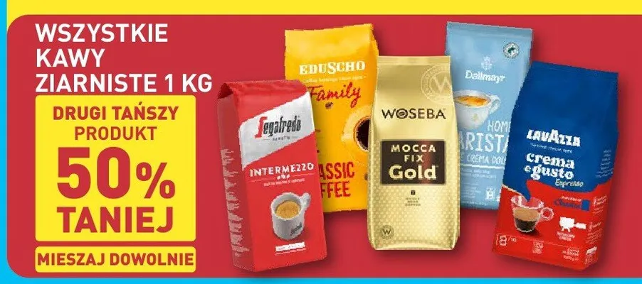 Wszystkie kawy ziarniste 1 kg promocja w Aldi