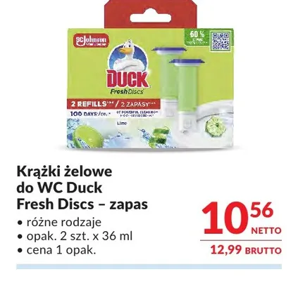 Krążki żelowe do WC zapas Duck Fresh Discs 2-pak promocja w Makro