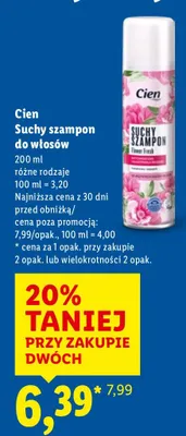 Suchy szampon do włosów promocja w Lidl