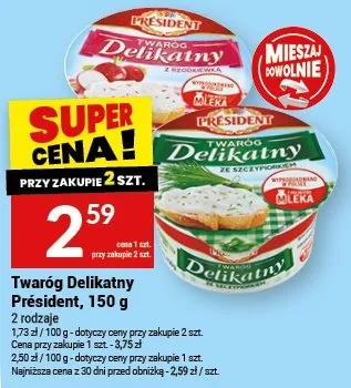 Twaróg Delikatny Président promocja w Twój Market