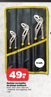 Zestaw szczypiec do pomp wodnych Techliner promocja w Netto