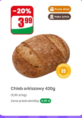 Chleb orkiszowy promocja w Dino