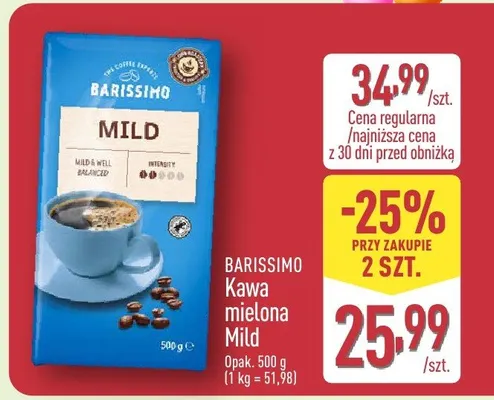 Kawa mielona Mild promocja w Aldi
