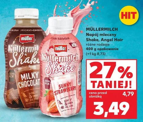 Napój mleczny Shake, Angel Hair różne rodzaje promocja w Kaufland