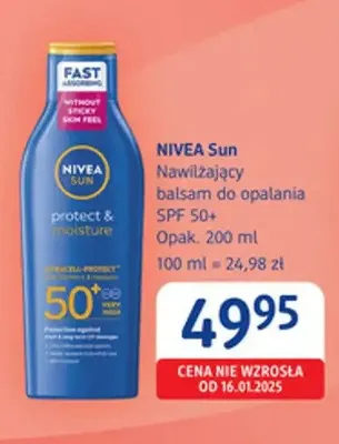Balsam do opalania Nivea Sun nawilżający SPF 50+ promocja w Drogerie DM
