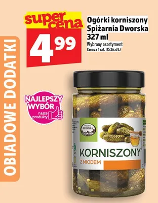 Ogórki korniszony Spiżarnia Dworska promocja w TOPAZ