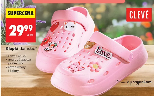 Klapki damskie promocja w Biedronka