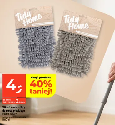 Wkład z mikrofibry do mopa płaskiego Tidy Home promocja w Dealz
