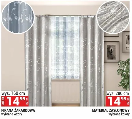 Firana żakardowa promocja w Merkury Market