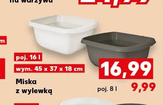 Miska z wylewką 16 l promocja w Kaufland
