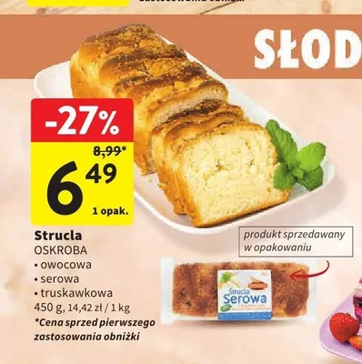 Strucla owocowa Oskroba promocja w Intermarche