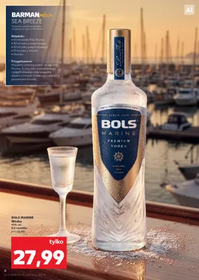 Wódka Bols Marine 40% alk. promocja w Kaufland