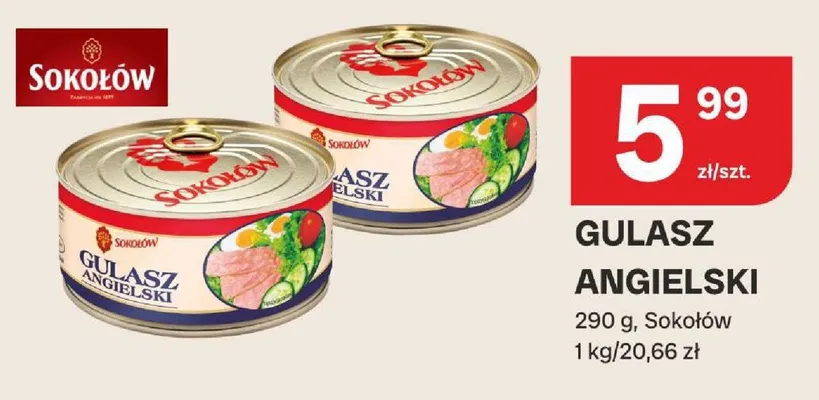 Gulasz angielski Sokołów promocja w Chorten