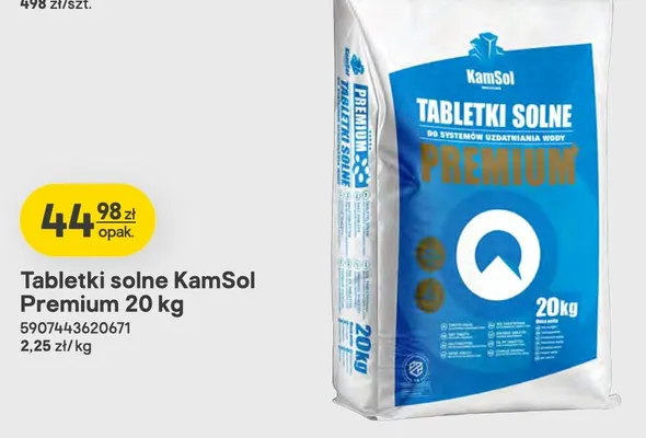 Tabletki solne KamSol Premium 20 kg promocja w Castorama