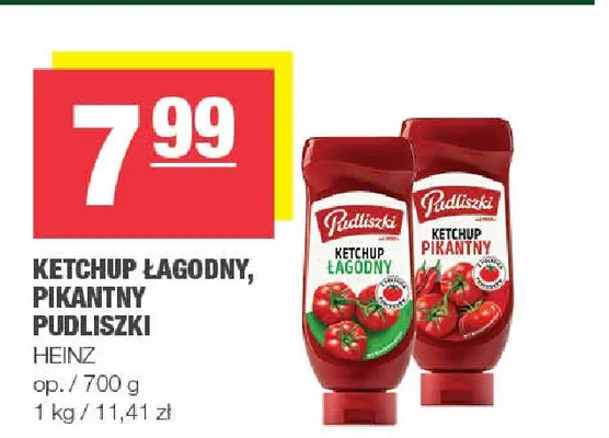 Ketchup pikantny Pudliszki promocja w SPAR