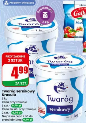 Twaróg sernikowy Pilos promocja w Dino