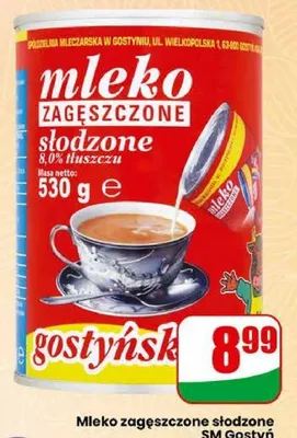 Mleko zagęszczone słodzone promocja w Dino
