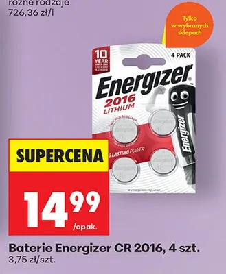 Baterie CR 2016 promocja w Biedronka