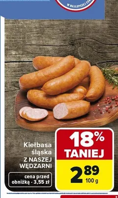Kiełbasa śląska Nasza Wędzarnia promocja w Carrefour