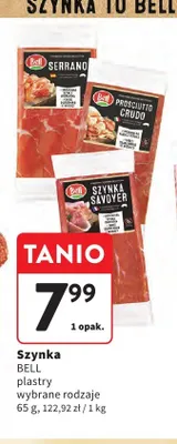 Szynka Serrano Bell plastry promocja w Intermarche