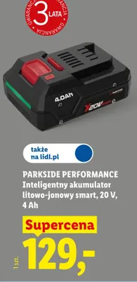 Inteligentny akumulator litowo-jonowy smart PARKSIDE PERFORMANCE 20V 4Ah promocja w Lidl