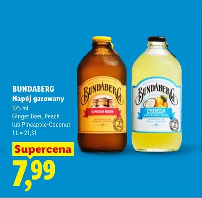 Napój gazowany Bundaberg Pineapple-Coconut promocja w Lidl