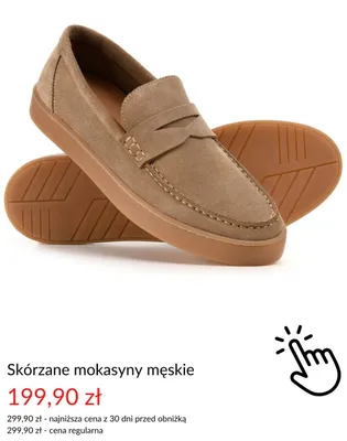 Mokasyny skórzane męskie promocja w Ochnik