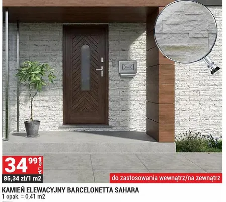 Kamień elewacyjny Barcelonetta Sahara promocja w Merkury Market