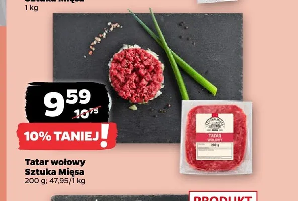 Tatar wołowy Sztuka Mięsa promocja w Netto