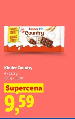 Kinder Country 4-pak promocja w Lidl