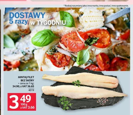 Mintaj filet bez skóry promocja w Selgros