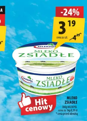 Mleko zsiadłe Mlekpol promocja w Arhelan