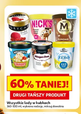 Lody w kubkach promocja w Auchan