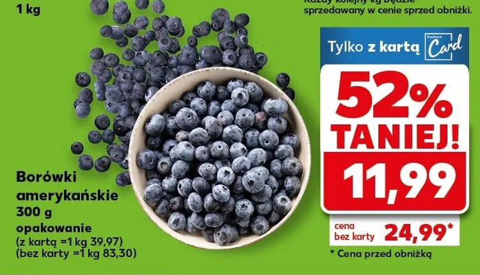 Borówki amerykańskie K-classic bio promocja w Kaufland