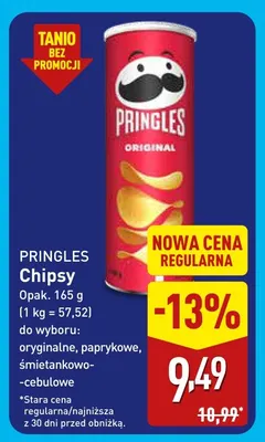 Chipsy paprykowe Pringles promocja w Aldi