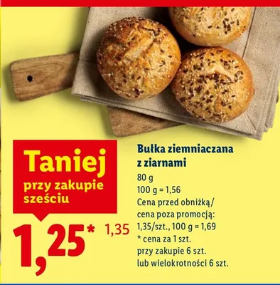 Bułka ziemniaczana z ziarnami promocja w Lidl