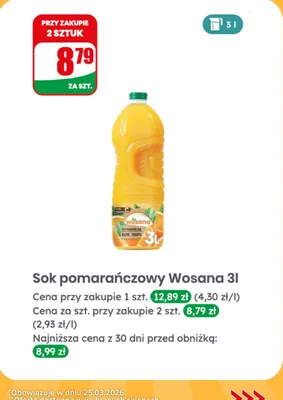 Sok pomarańczowy promocja w Dino