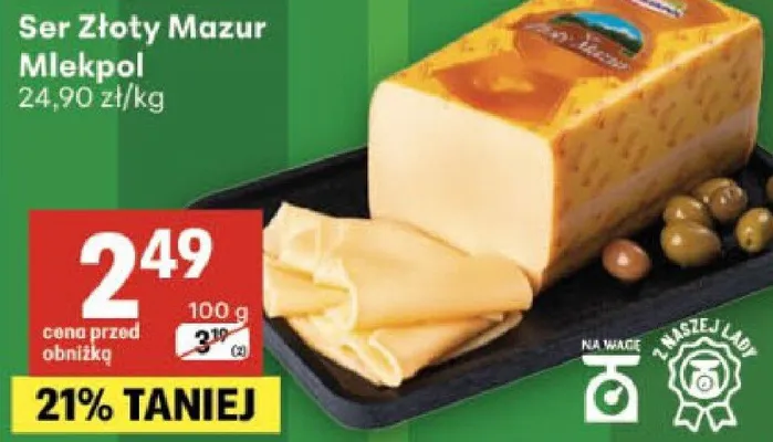 Ser Złoty Mazur promocja w Delikatesy Centrum